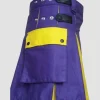 Blue and Yellow Two Tone Hybrid Kilt Side