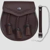 Brown Embossed Celtic Leather Sporran