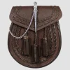 Brown Leather Sporran With Pin Lock
