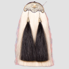 Buy Black and White Horse Hair Sporran With Gold Cantle