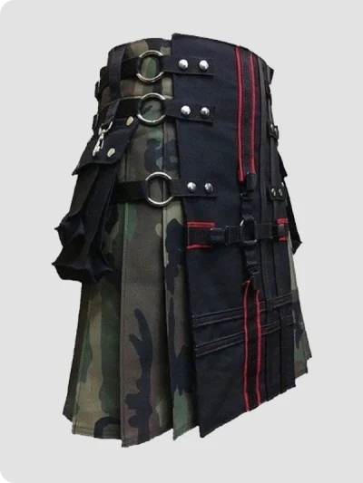 Camouflage Gothic Tactical Kilt Side