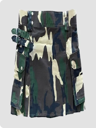 Custoam Made New Woodland Camo Kilt For Men