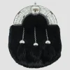 Custom Hand Made Black Rabbit Fur Sporran