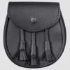 Custom Handmade Black Leather Sporran