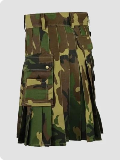 Custom Made Army Camouflage Tactical Kilt Back