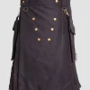 Custom Made Black Deluxe Utility Kilt