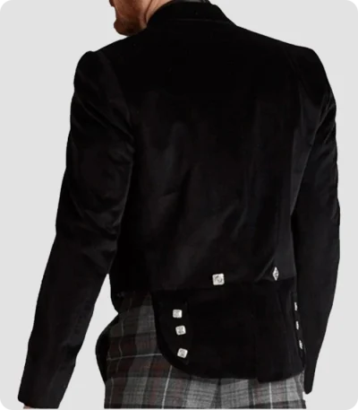 Custom Made Black Prince Charlie Jacket Back