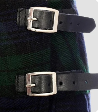Custom Made Black Watch Tartan Women Kilt Side