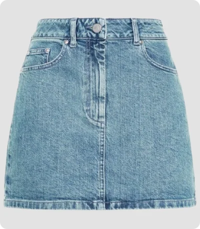Custom Made Blue Denim Skirt