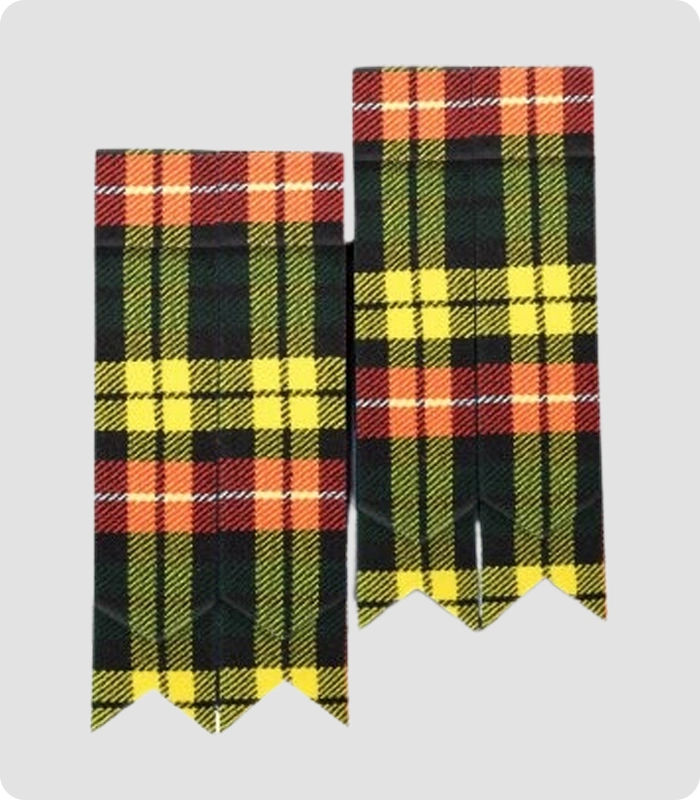 Custom Made Buchanan Tartan Kilt Flashes