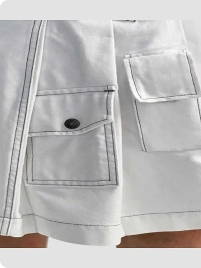 Custom Made Carheartt White Work Utility Kilt Side