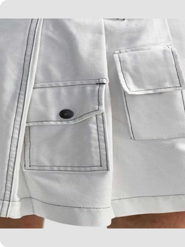 Custom Made Carheartt White Work Utility Kilt Side