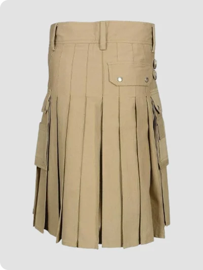 Custom Made Classic Indigo Utility Kilt Back