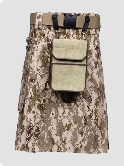 Custom Made Digital Fashion Camo Utility Kilt Front