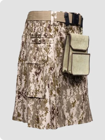 Custom Made Digital Fashion Camo Utility Kilt Side