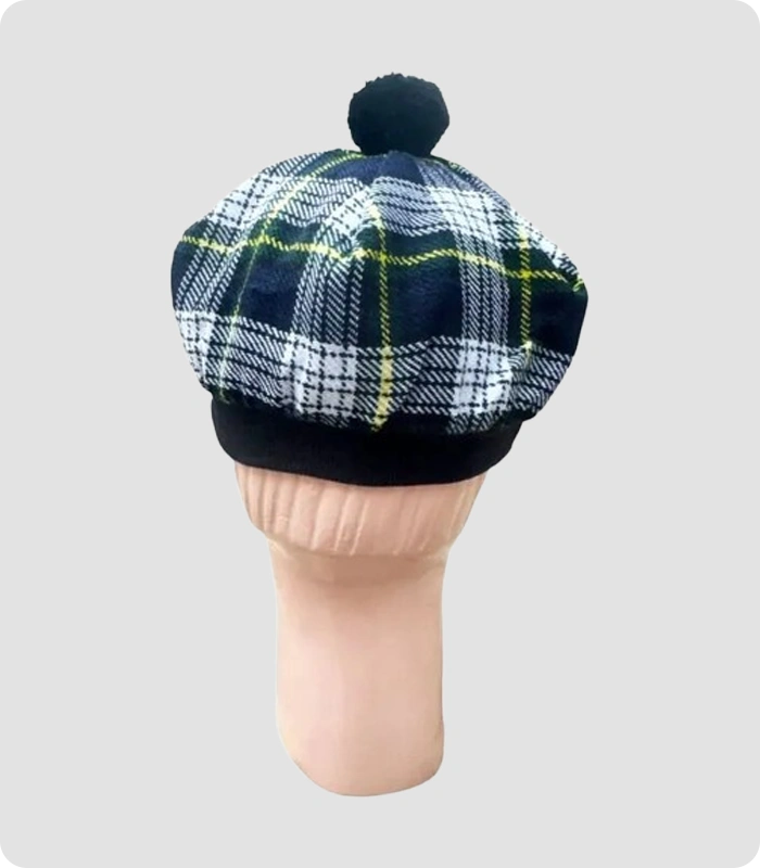 Custom Made Gordan Tartan Tam o Shanter Hat Back