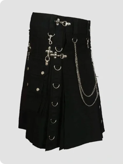 Custom Made Grand Gothic Utility Kilt Side