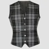 Custom Made Grey Hamilton Tartan Waistcoat