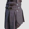 Custom Made Heavy Duty Denim and Leather Kilt