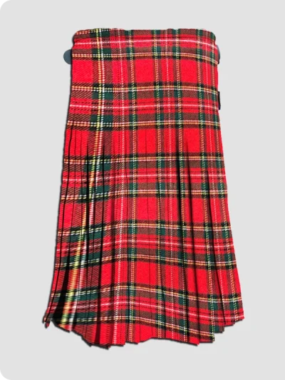Custom Made High Quality Royal Stewart Tartan Kilt Back
