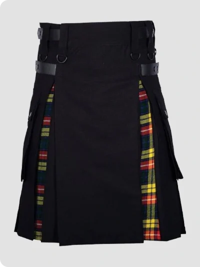 Custom Made Mexico Away Black Hybrid Kilt