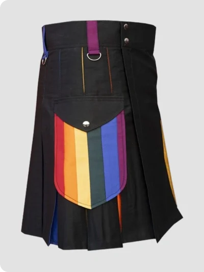 Custom Made Modern Box Pleated Hybrid Kilt Right Side