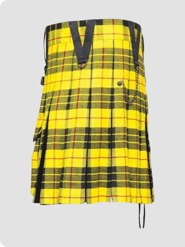 Custom Made Modern Macleod of Lewis Box Pleated Hybrid Kilt BAck