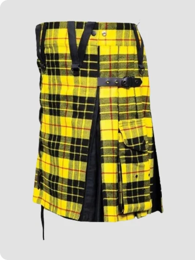 Custom Made Modern Macleod of Lewis Box Pleated Hybrid Kilt Left Side
