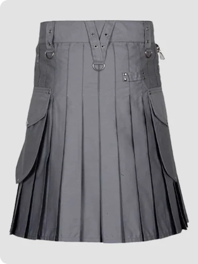 Custom Made Modern Utility Kilt With Cargo Pockets Back