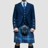 Custom Made Navy Blue Argyle Jacket