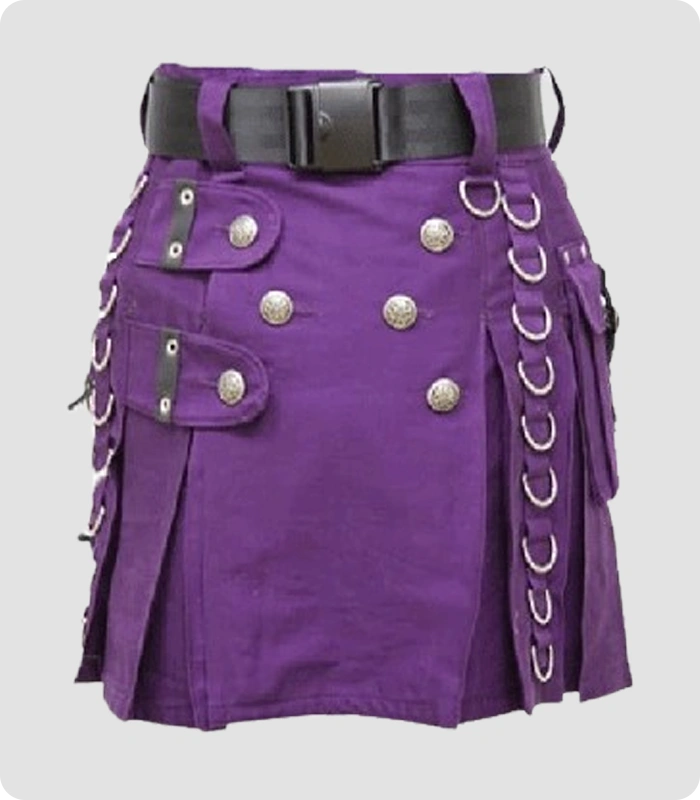 Custom Made Purple Utility kilt