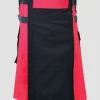 Custom Made Red & Black Hybrid Kilt