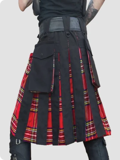 Custom Made Royal Stewart Hybrid Tartan Kilt Back