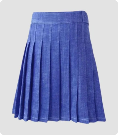 Custom Made Scottish Blue Denim Kilt Back