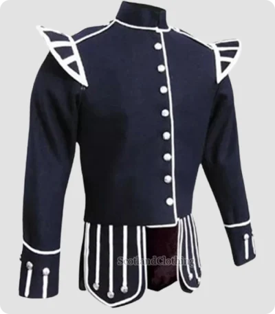 Custom Made Scottish Blue Military Drummer Doublet