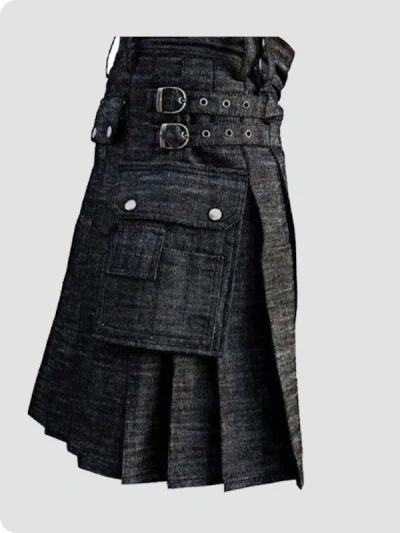 Custom Made Scottish Denim Utility Kilt