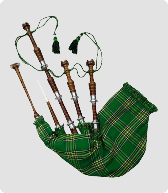 Custom Made Scottish Irish Tartan Bagpipe