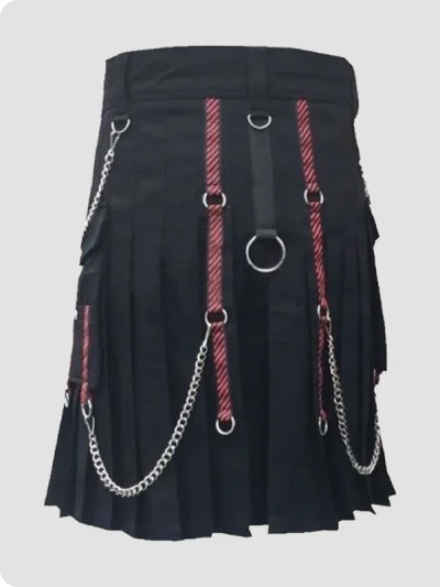 Custom Made Standard Black Utility Kilt Back