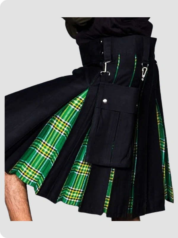 Custom Made Standard Deluxe Irish Hybird Kilt Back Side