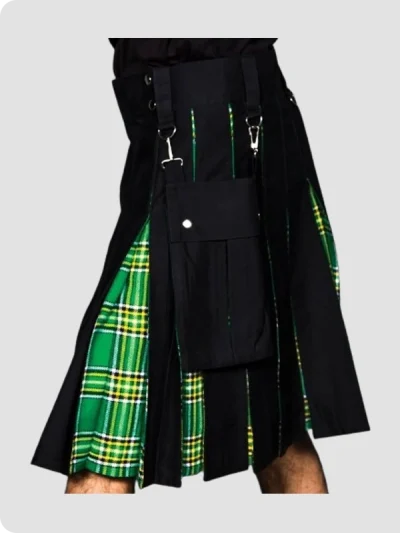 Custom Made Standard Deluxe Irish Hybird Kilt Left Side