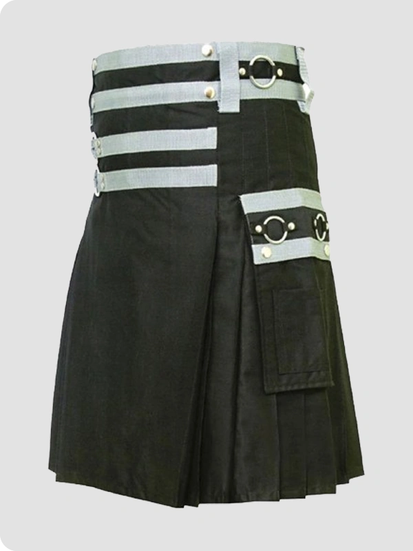 Custom Made Stylish Indi Cargo Utility Kilt Left Side
