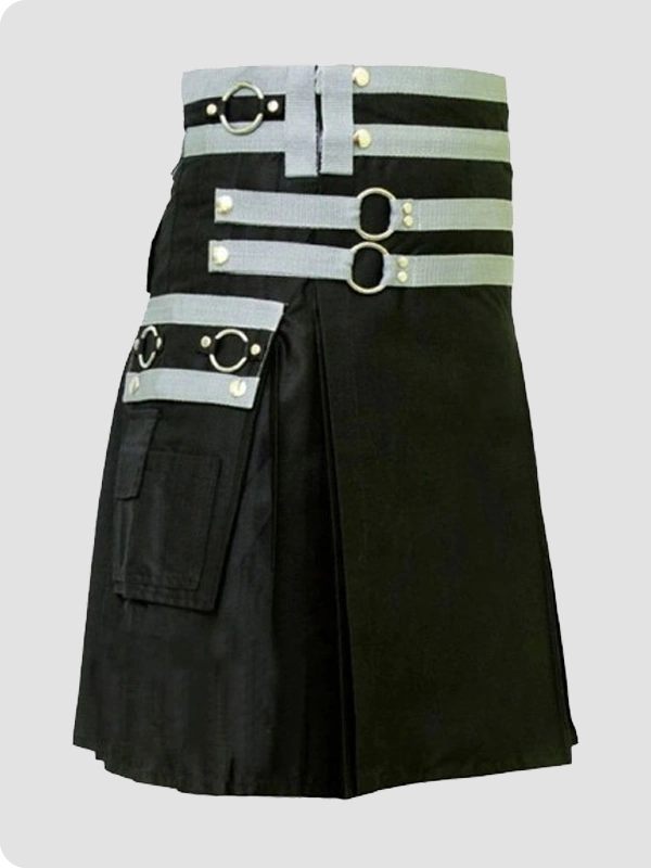 Custom Made Stylish Indi Cargo Utility Kilt Right Side