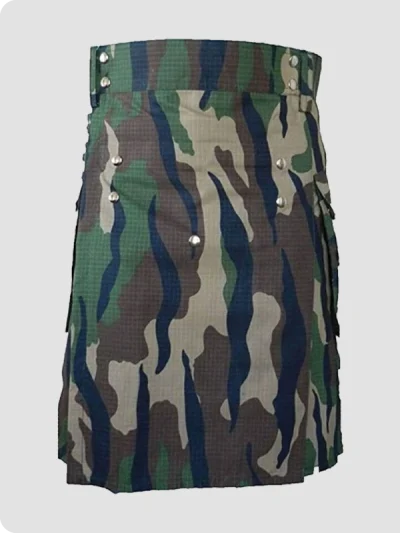 Custom Made Stylish WoodLand Camouflage Tactical Kilt