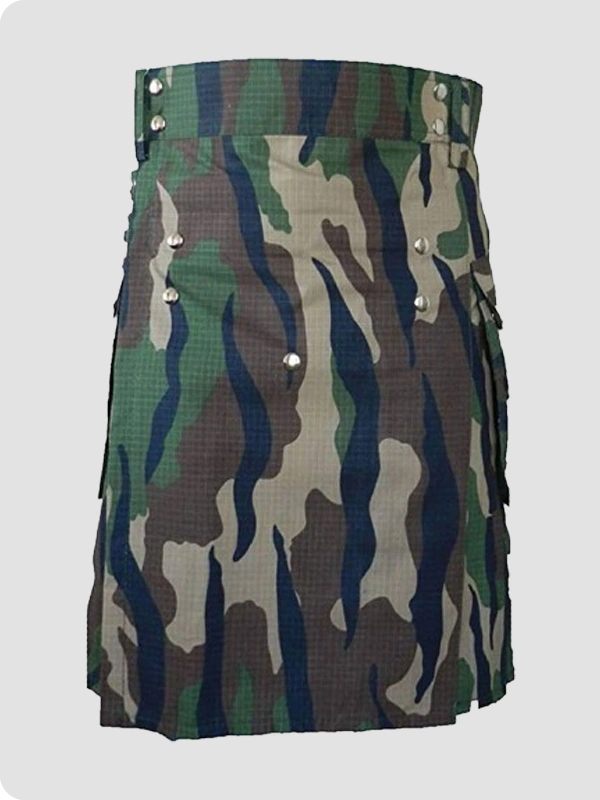 Custom Made Stylish WoodLand Camouflage Tactical Kilt