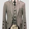 Custom Made Traditional Brown Argyle Jacket