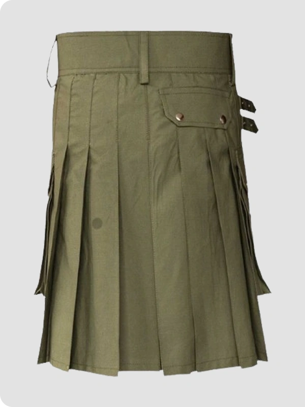 Custom Made Ultimate Olive Utility Kilt Back