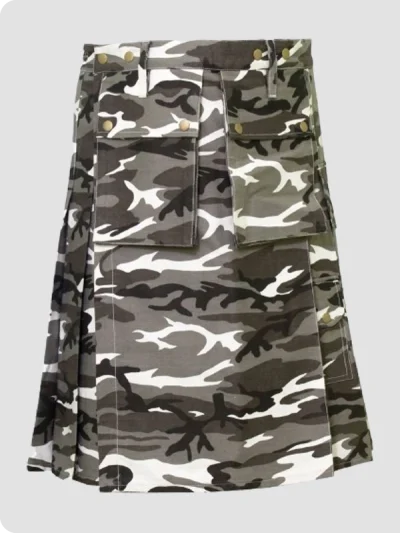 Custom Made Urban Snow Camouflage Tactical Kilt