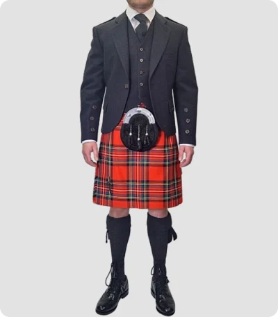 Custom made Royal Stewart Tartan Wedding Kilt Outfit