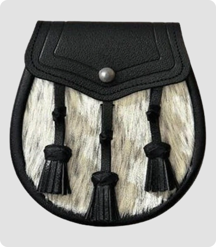 Dark Brown Celtic Embossed Sealskin Sporran