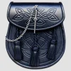 Embossed Leather Sporran With Pin Lock